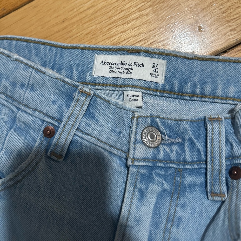 Abercrombie & Fitch Light Blue High-Rise Jeans